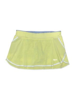 Nike‎ Skort Women's Medium Bright Yellow Grey Mesh Running Tennis Skirt Shorts
